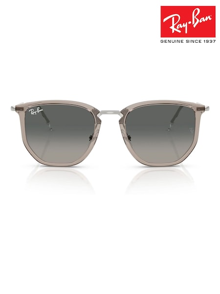 Ray Ban Grey Irregular Sunglasses (H12246) | £184