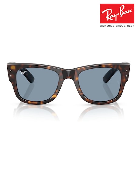 Ray Ban Mega Wayfarer Square Brown Sunglasses (H12255) | £164