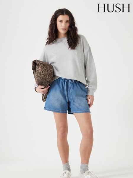 Hush Blue Betty Denim Pull On 100% Cotton Shorts (H12274) | £55