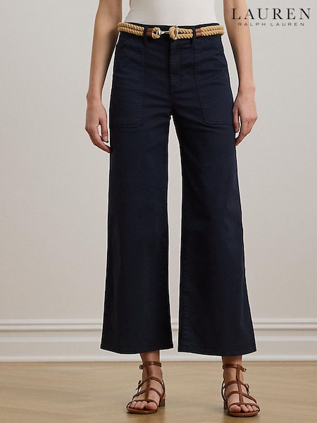Lauren Ralph Lauren Large Yurshane Cropped Pocket Detail Wide Leg Trousers (H12314) | £189