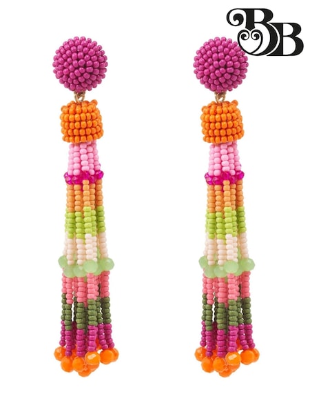 Bibi Bijoux Pink Multicolour Beaded Earrings (H12406) | £28