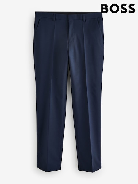 BOSS Dark Blue Regular FIt Leon Suit Trousers (H12517) | £139
