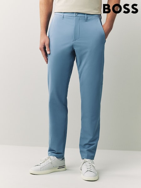 BOSS Grey Commuter Tech Regular Fit Stretch Trousers (H12518) | £139