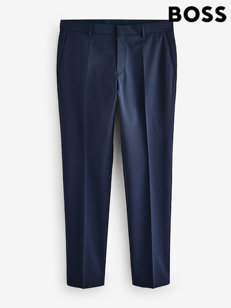 BOSS Blue Chrome Slim-Fit Genius Suit Trousers (H12534) | £139