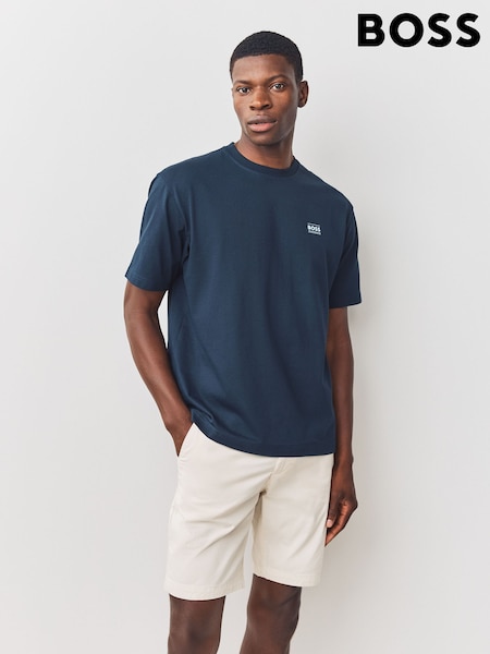 BOSS Blue Regular Fit Graphic Print T-Shirt (H12541) | £69