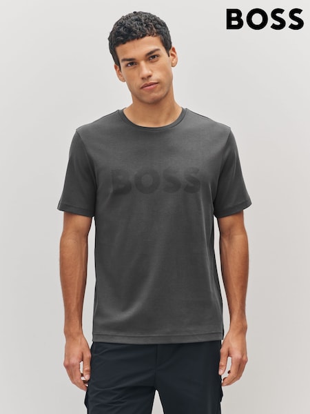 BOSS Grey Regular Fit Logo T-Shirt (H12558) | £79