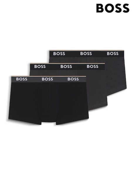 BOSS Black Power Logo Boxer Trunks 3 Pack (H12569) | £42