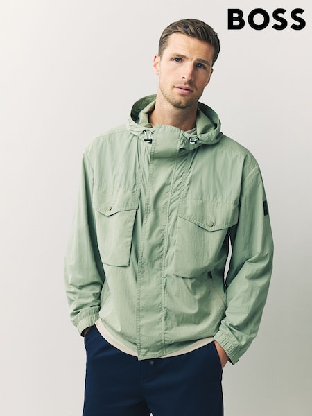 BOSS Green Omusk Pocket Detail Hooded Jacket (H12592) | £269