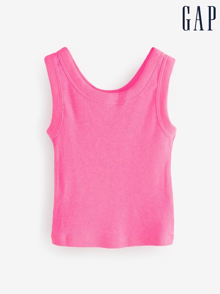Gap Pink Sleeveless Rib Tank Top (H12614) | £8