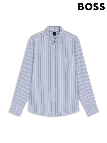 BOSS Blue Regular Fit Ricoplus Shirt (H12636) | £99