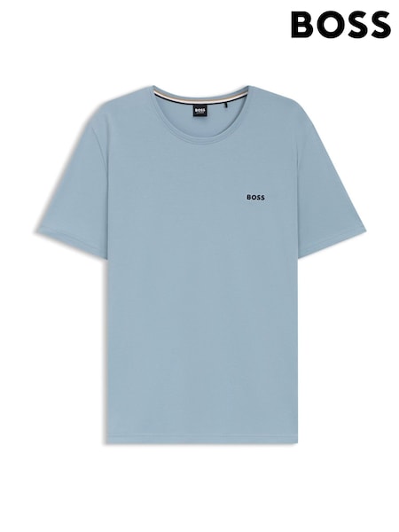 BOSS Blue Regular Fit Logo Stretch T-Shirt (H12638) | £0