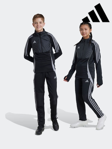 adidas Black/Grey Tiro 24 Winterized Kids Joggers (H12710) | £30