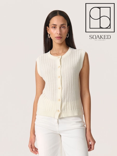 Soaked in Luxury SLSusanna Knit 100% Cotton Vest (H12751) | £50