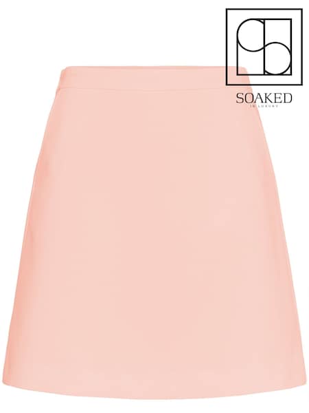 Soaked in Luxury Pink SLCorinne A-Line Mini Skirt (H12753) | £60