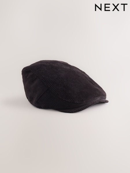 Chocolate Brown Cord Flat Cap (H12799) | £18
