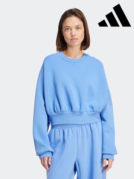 adidas Blue ALL SZN Soft Lux Loose Sweatshirt (H12877) | £50