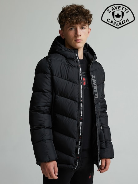 Zavetti Canada Junior Fallori Hybrid Puffer Black Jacket (H12913) | £75