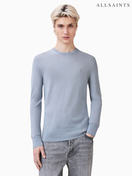 AllSaints Blue Mode Merino Crew Jumper (H13081) | £105