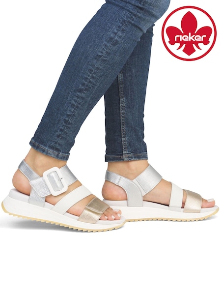 Rieker Womens Gold Sport Hook & Loop Shoes (H13083) | £72