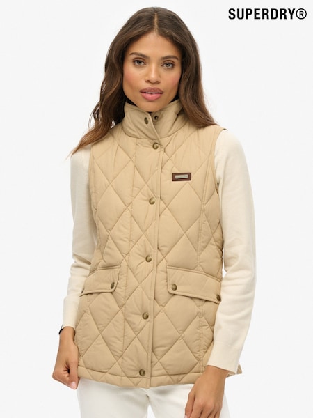 Superdry Brown Sports Puffer Gilet (H13177) | £80