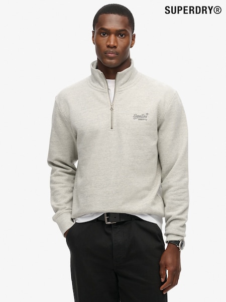 Superdry Grey KNITTED TEXTURE L/S Sweat top (H13273) | £50