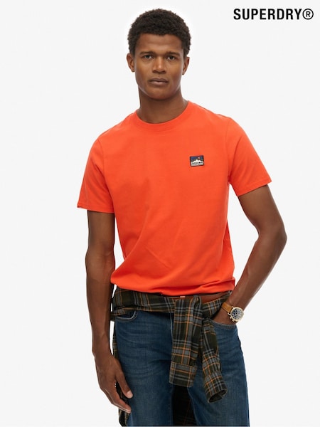 Superdry Red Great Outdoors Embroidered Relaxed T-Shirt (H13299) | £27