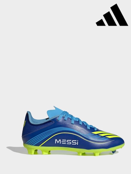 adidas Blue/Yellow Kids F50 Messi League Firm/Multi Ground Boots (H13340) | £55