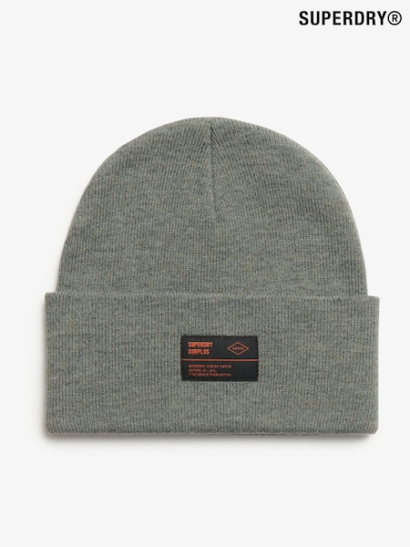 Superdry Grey Surplus Knitted Beanie Hat (H13412) | £20