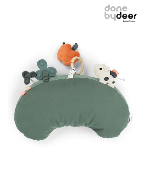 Done by Deer Green Tummy Time Activity Tiny Farm Pillow (H13470) | £35