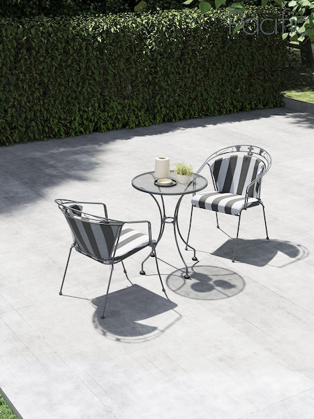 Pacific Grey Elegance Garden Table and Chair Bistro Set with Cushions (H13488) | £590