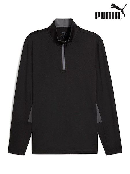 Puma Black Mens Pure 2.0 Golf Quarter-Zip Top (H13572) | £60
