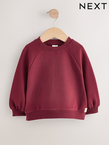 Burgundy Red Crew Sweatshirt (3mths-7yrs) (H13628) | £8 - £10