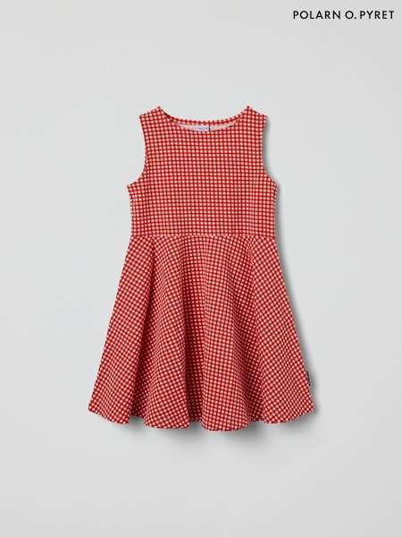 Polarn O Pyret Red Gingham Dress (H13654) | £28