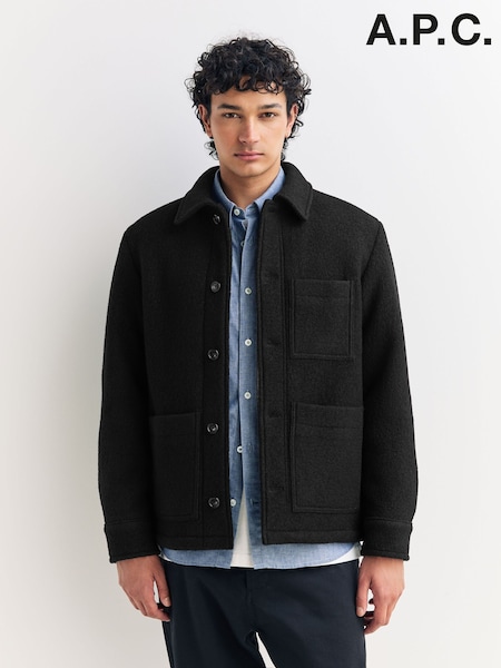 A.P.C. Black Emile Logo Jacket (H13774) | £490