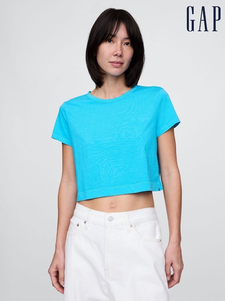 Gap Blue VintageSoft Cropped T-Shirt (H13800) | £15