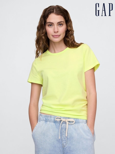 Gap Yellow Crew Neck Favourite Cotton Short Sleeve T-Shirt (H13821) | £12