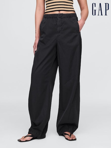 Gap Black Low Waisted Barrel Parachute Trousers (H13824) | £75