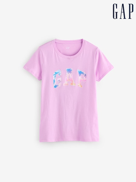 Gap Pink Logo Crew Neck Short Sleeve T-Shirt (H13863) | £14