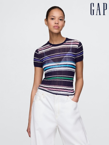 Gap Black Multi Sheer Rib T-Shirt (H13884) | £35