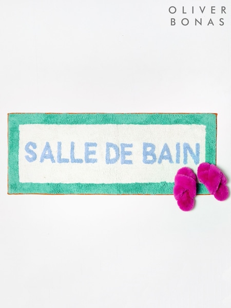 Oliver Bonas Blue Salle De Bain Bath Mat (H13918) | £35