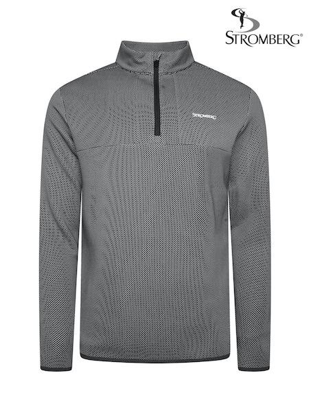 Stromberg Mens Grey Meltham Half Zip Golf Mid Layer Sweat Top (H13962) | £40