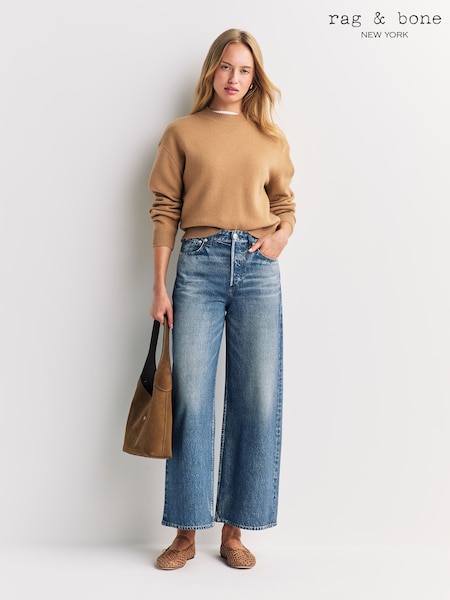 Rag & Bone Blue Miramar Terry Sofie Ankle Jeans (H13969) | £255