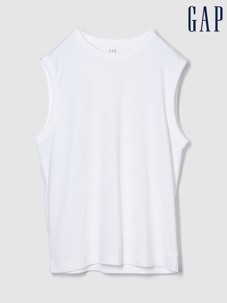 Gap White Sleeveless Muscle Vest Top (H13987) | £25