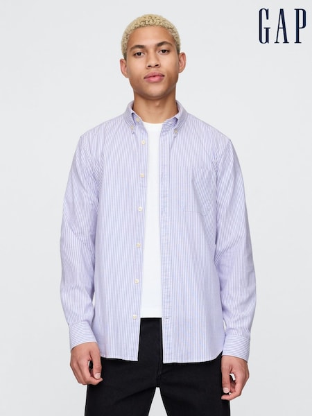 Gap Purple Pinstripe Oxford Shirt in Classic Fit (H13996) | £40