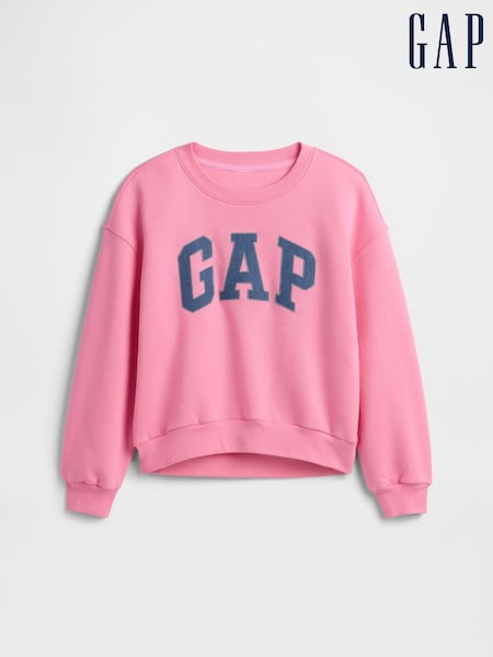Gap Pink Logo Fleece Lined Sweatshirt (4-13yrs) (H14020) | £20