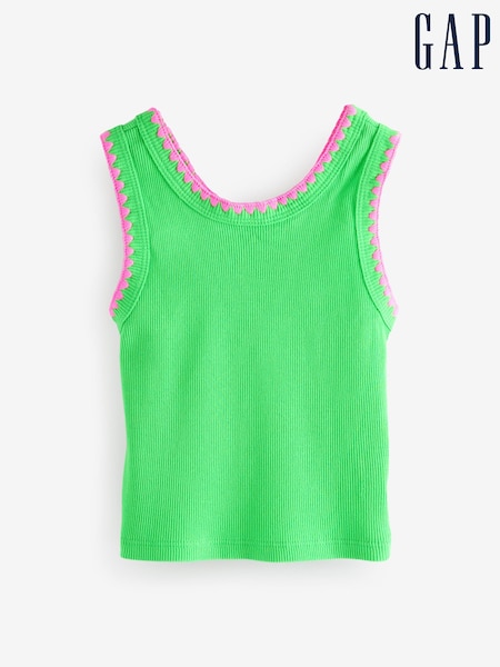 Gap Green Sleeveless Rib Tank Top (H14021) | £8
