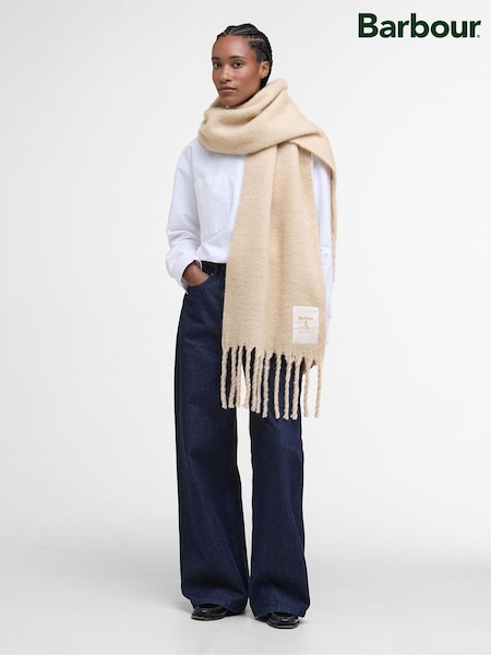 Barbour® Cream Ellison Chunky Scarf (H14043) | £35