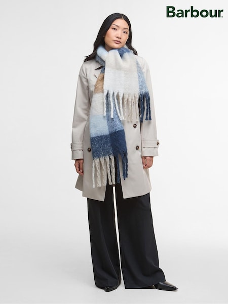 Barbour® Blue Tartan Marie Scarf (H14057) | £35