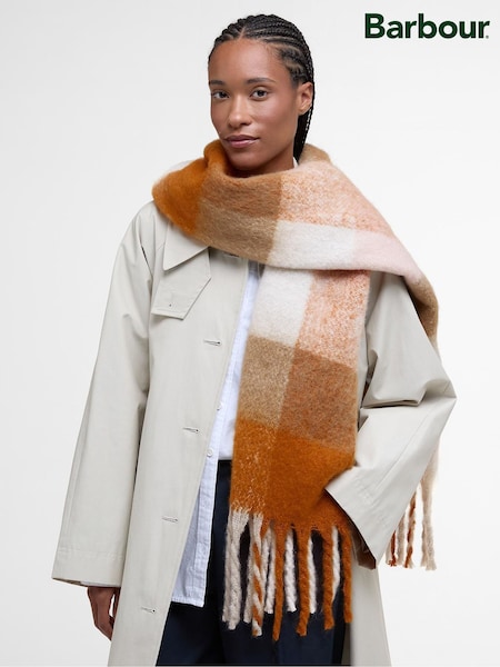 Barbour® Yellow Tartan Marie Scarf (H14061) | £35