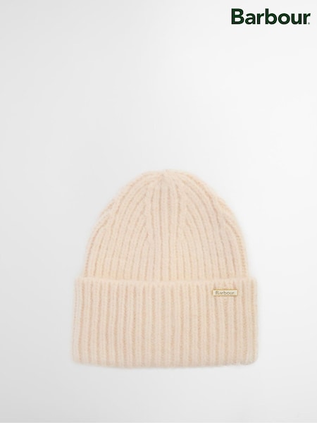 Barbour® Cream Meryl Knitted Beanie Hat (H14080) | £30